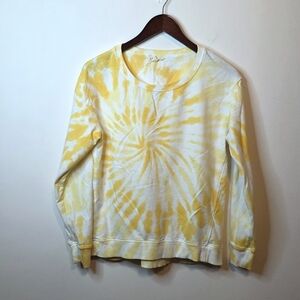 Jane Amd Delancey Yellow Tie Dye Sweatshirt Retro Fun Size Small